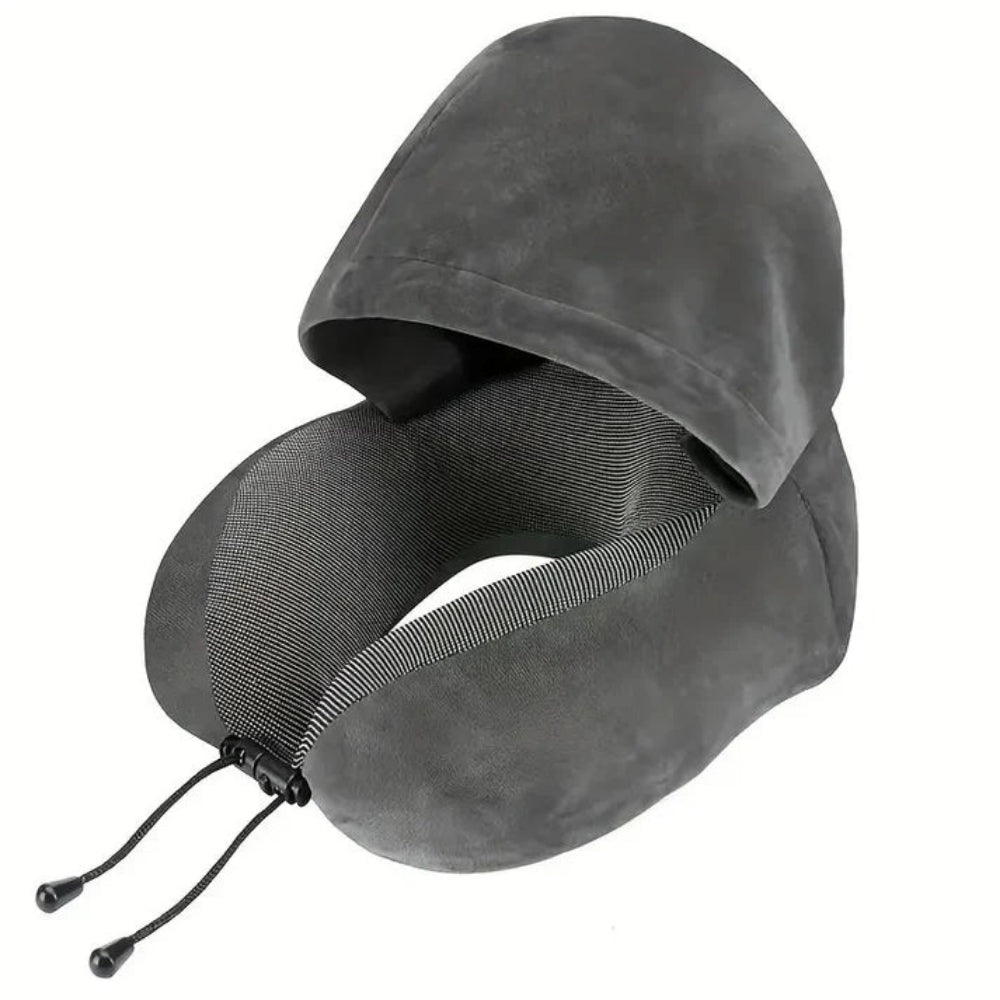 Travel Neck Pillow With Hood