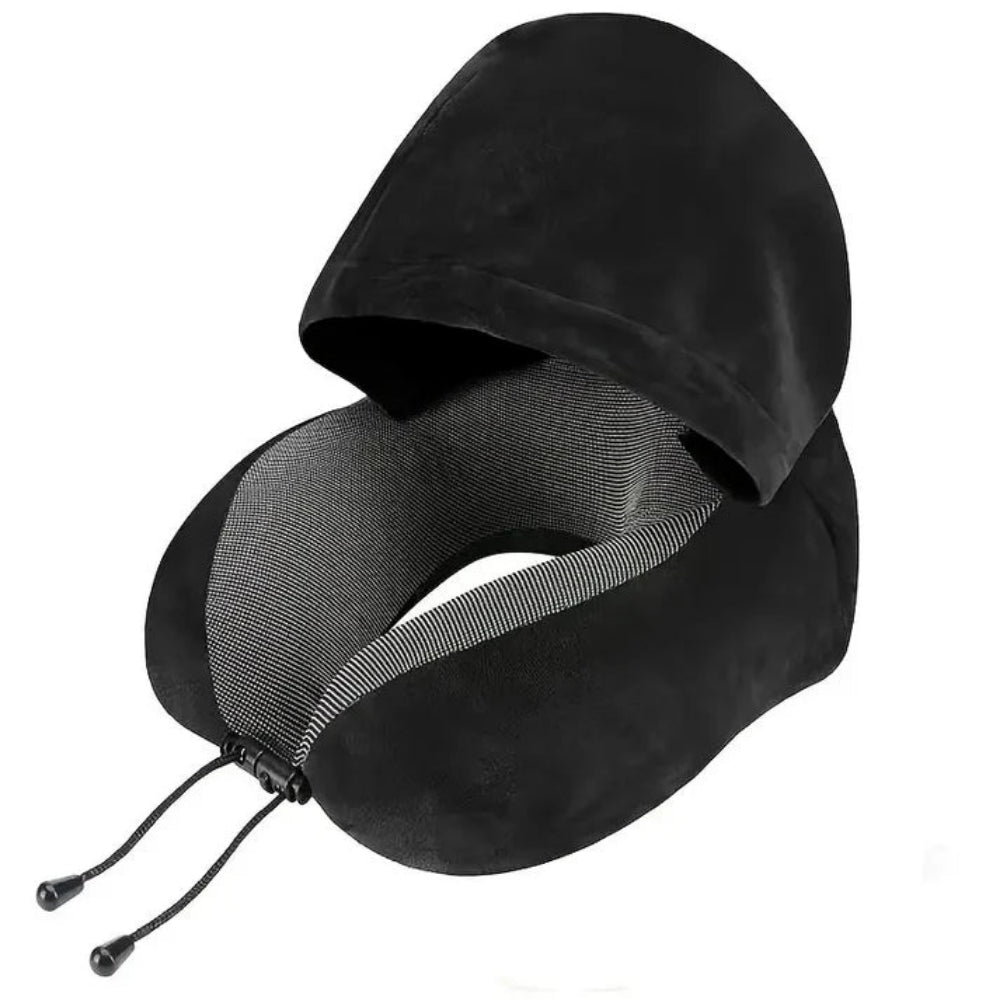 Travel Neck Pillow With Hood
