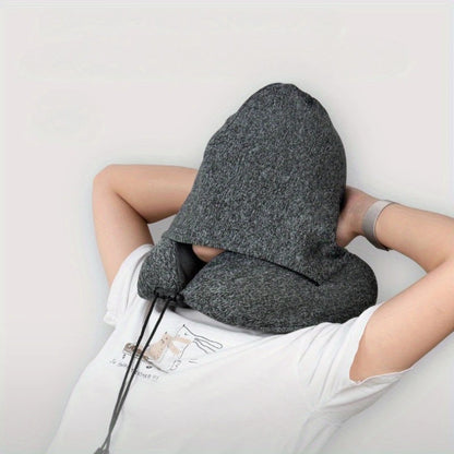Travel Neck Pillow With Hood